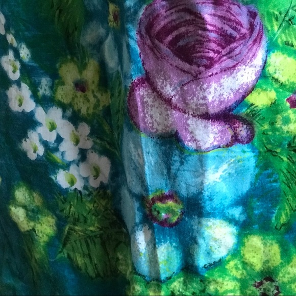 Vintage beautiful floral shift dress - Picture 4 of 11